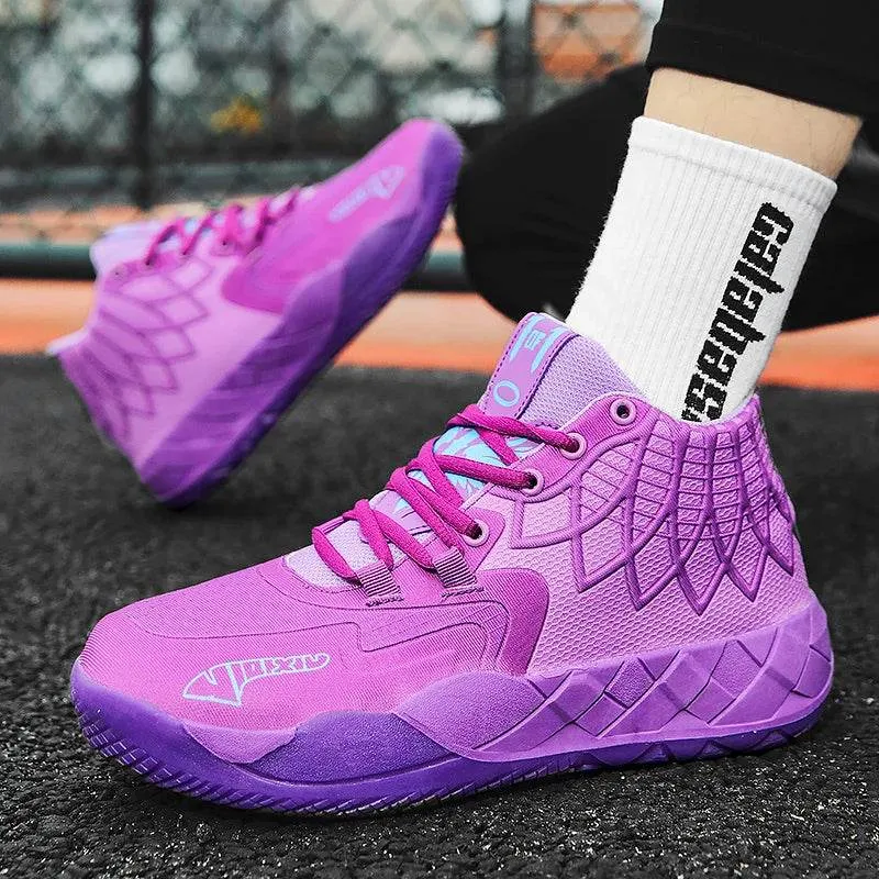 Men's fashion trend outdoor leisure sports thick soles wear-resistant non-slip basketball shoes