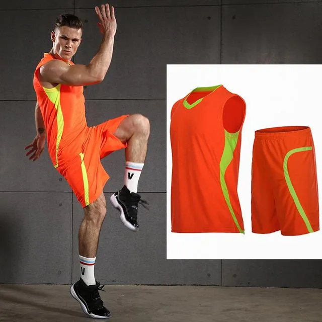Men's Jersey Sportswear Running Sports Sets Basketball Workout