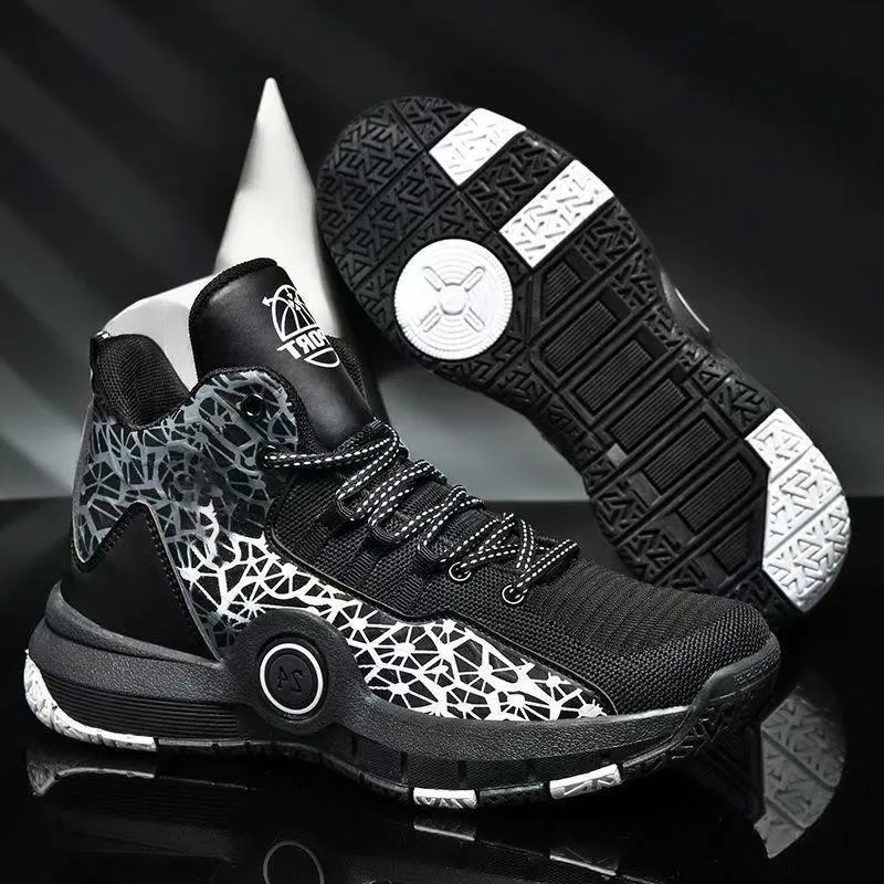 Men's Plus Size Basketball Lightweight Soft Sole Sneakers