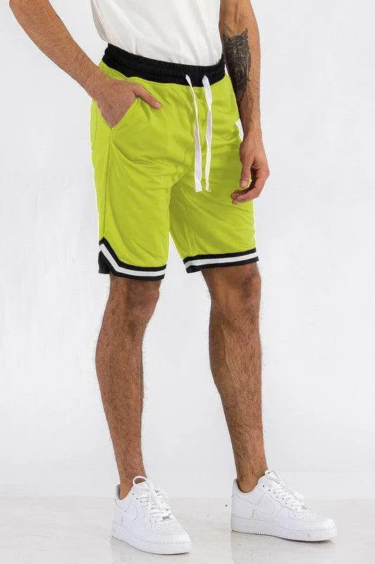 Mens Solid Athletic Basketball Sports Shorts
