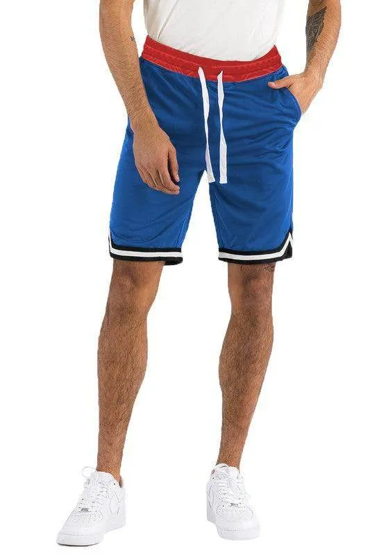 Mens Solid Athletic Basketball Sports Shorts