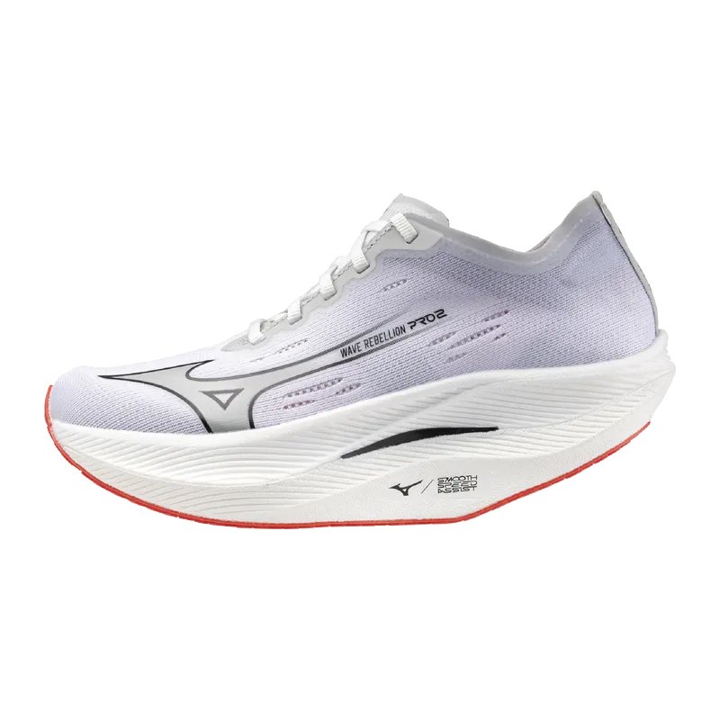 MIZUNO Wave Rebellion Pro 2, Damen, White / Harbor Mist / Cayenne