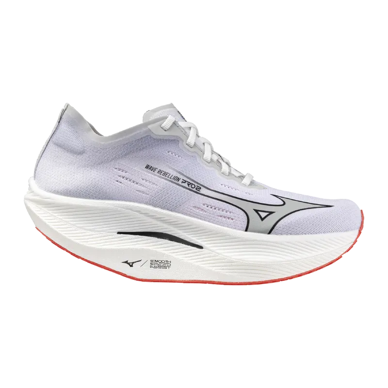 MIZUNO Wave Rebellion Pro 2, Damen, White / Harbor Mist / Cayenne