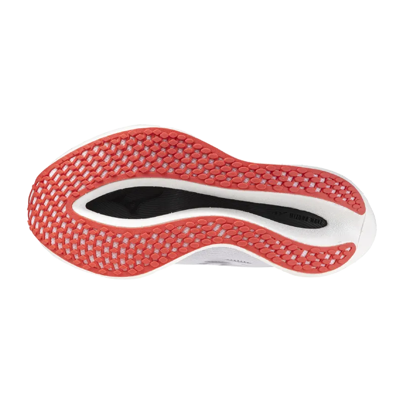MIZUNO Wave Rebellion Pro 2, Damen, White / Harbor Mist / Cayenne