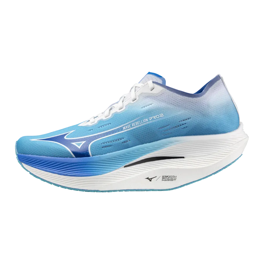 MIZUNO Wave Rebellion Pro 2, Laufschuh, Herren, River Blue/Mugen Blue/White