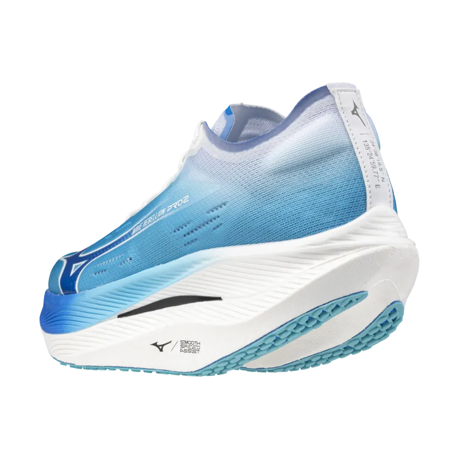 MIZUNO Wave Rebellion Pro 2, Laufschuh, Herren, River Blue/Mugen Blue/White