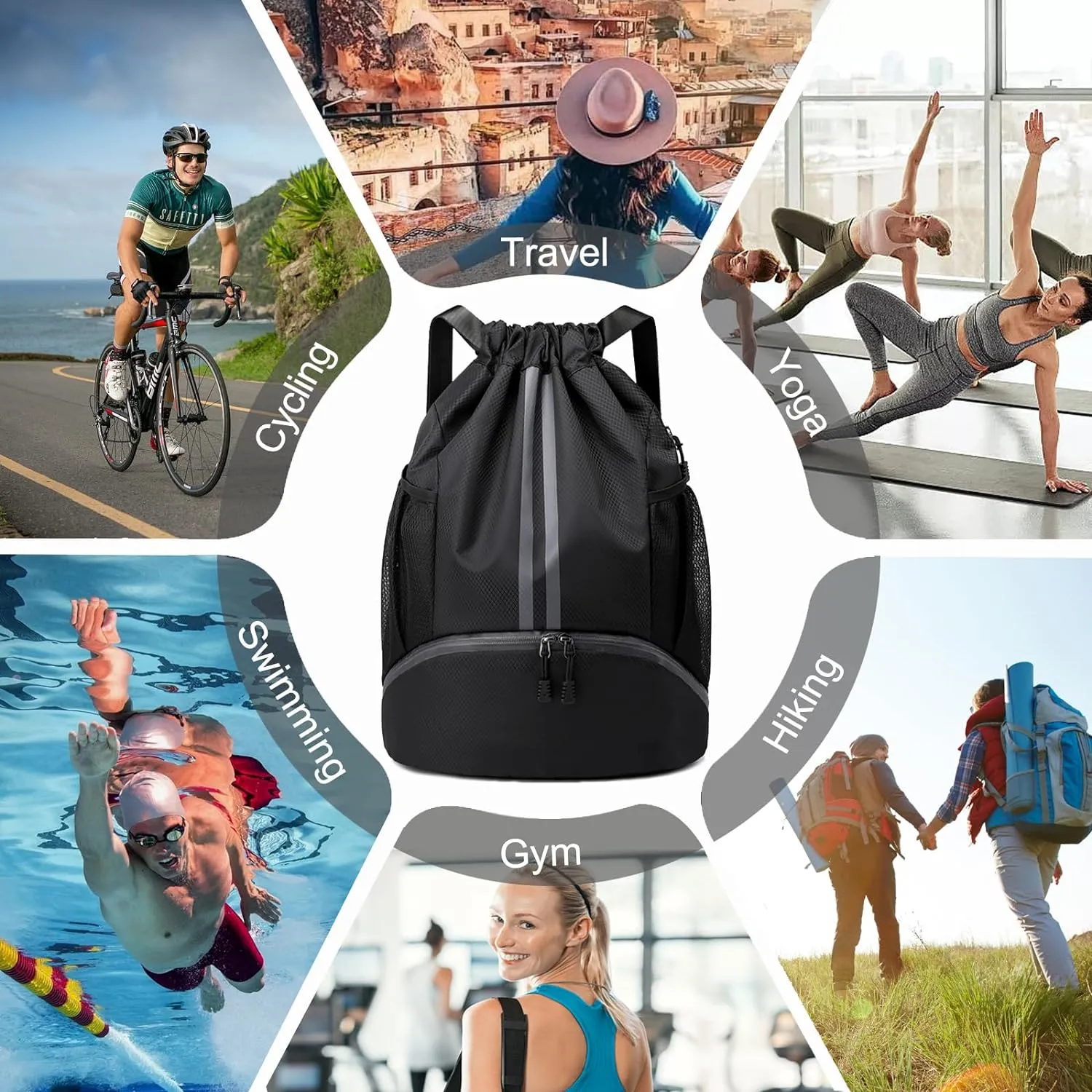 MODARANI All Purpose Sports Drawstring Bag