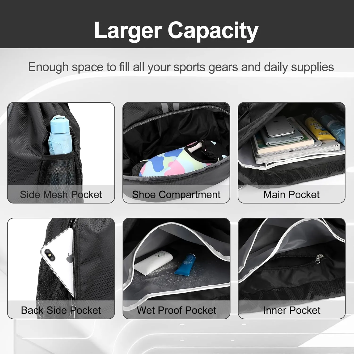 MODARANI All Purpose Sports Drawstring Bag