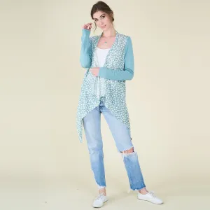Mono Giraffe Print Knit Cardigan