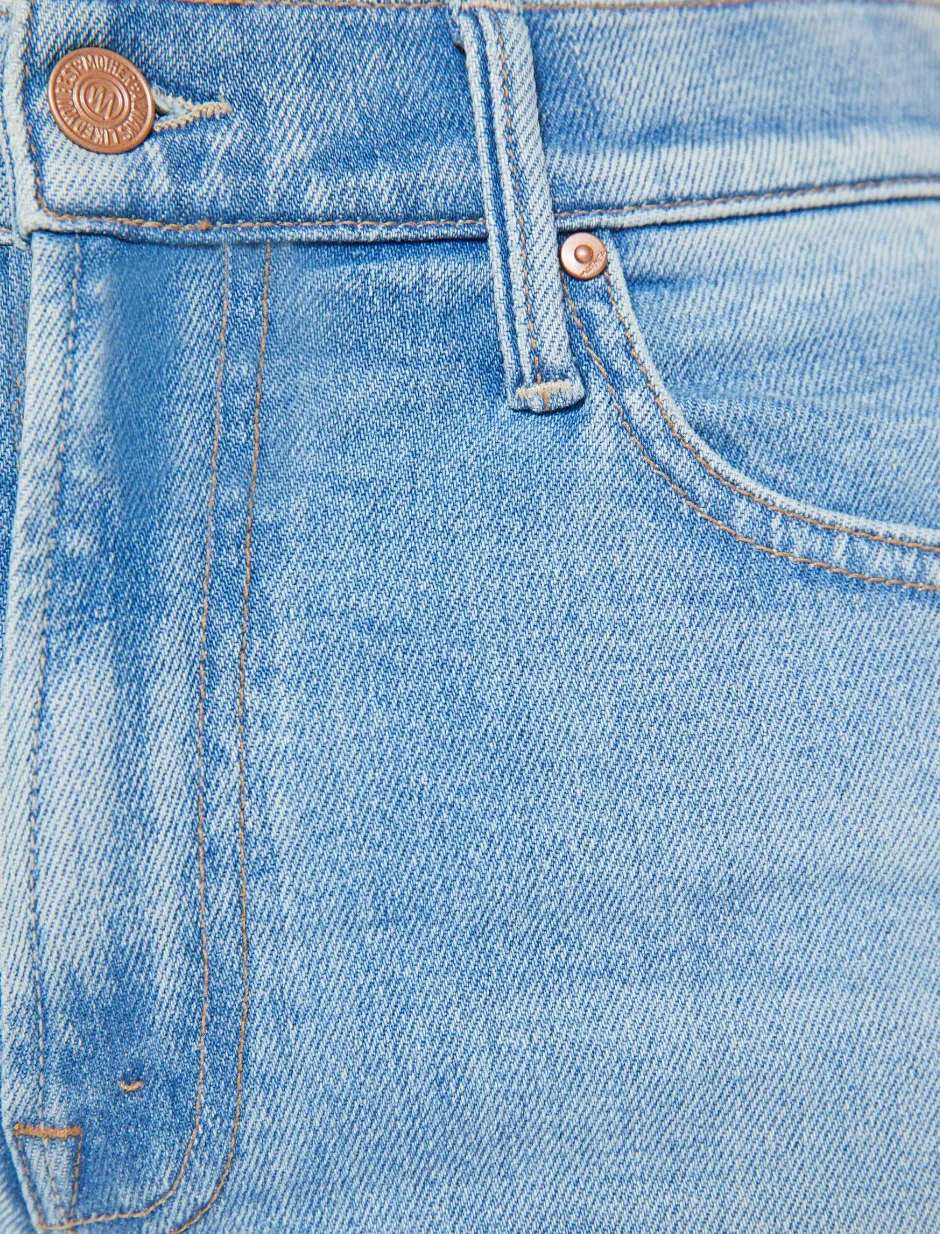 MOTHER DENIM THE KICK IT ANKLE FRAY