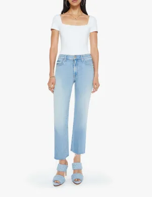 MOTHER DENIM THE KICK IT ANKLE FRAY