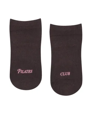 Move Active Classic Low Rise Grip Socks - Pilates Club Chocolate
