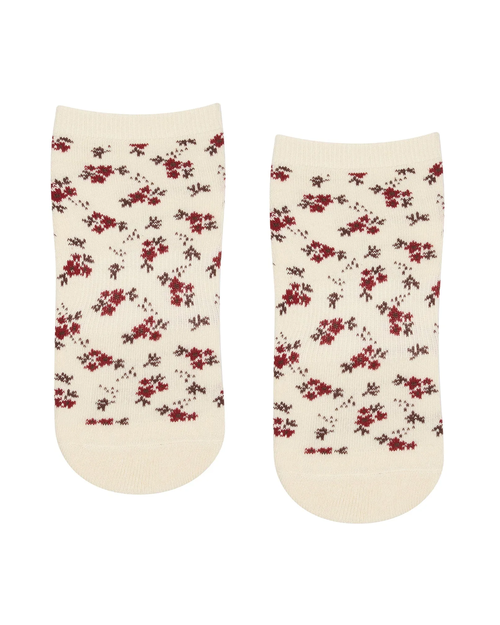Move Active Crew Non Slip Grip Socks - Ditsy Floral