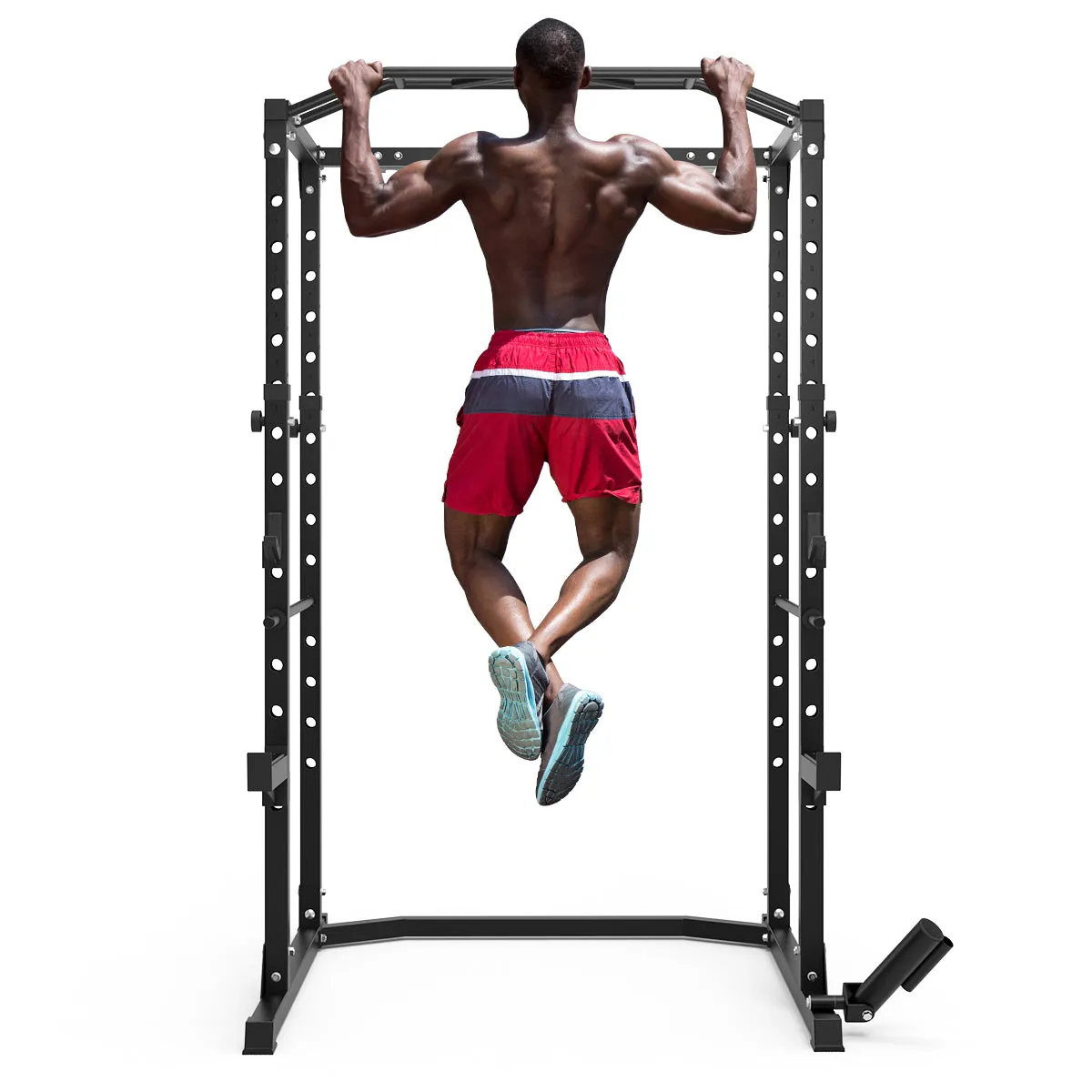 Multi-Functional Power Rack with J-Hooks Landmine Attachment for Home Gym