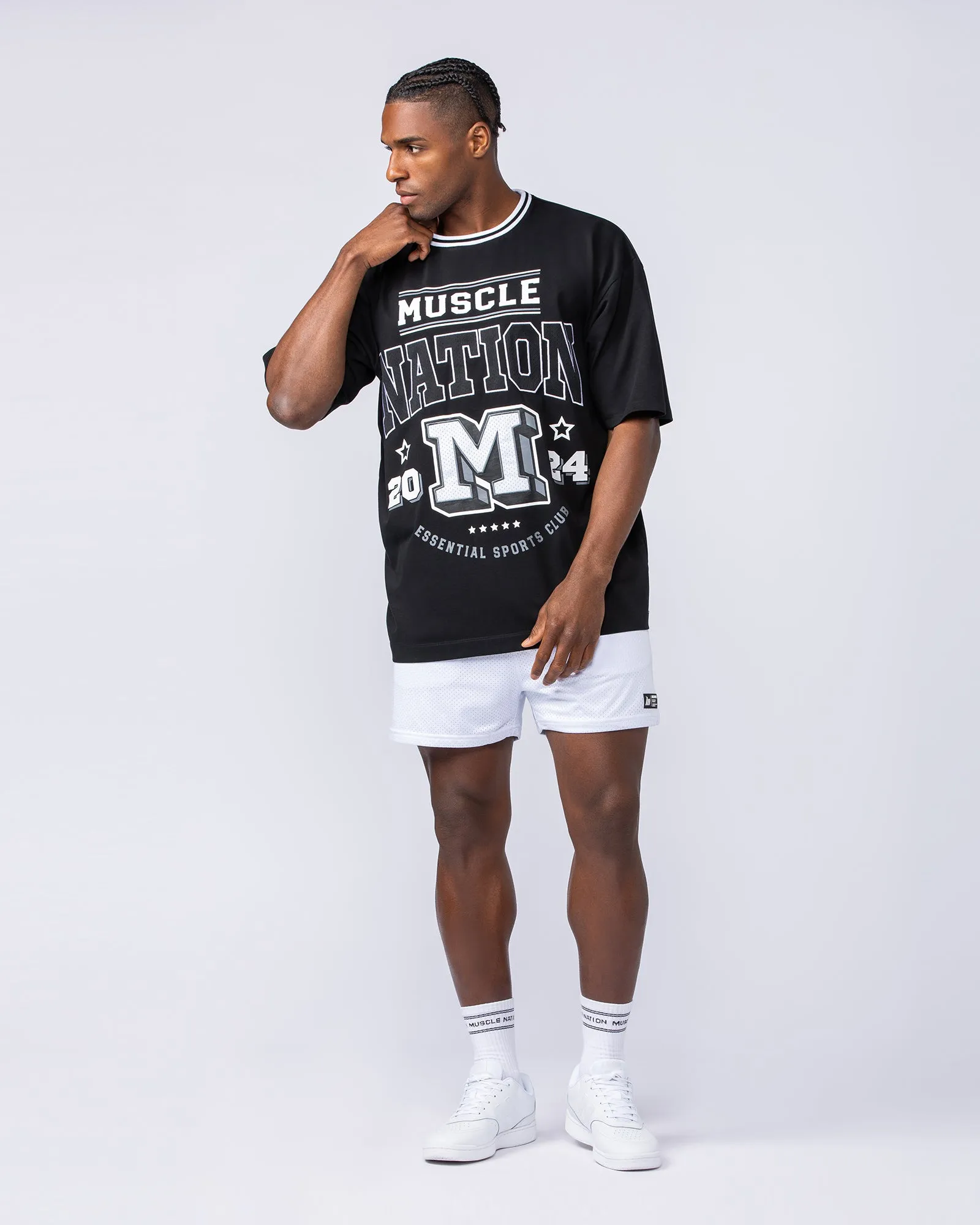 Muscle Nation | Sporting Club Oversized Tee - Black