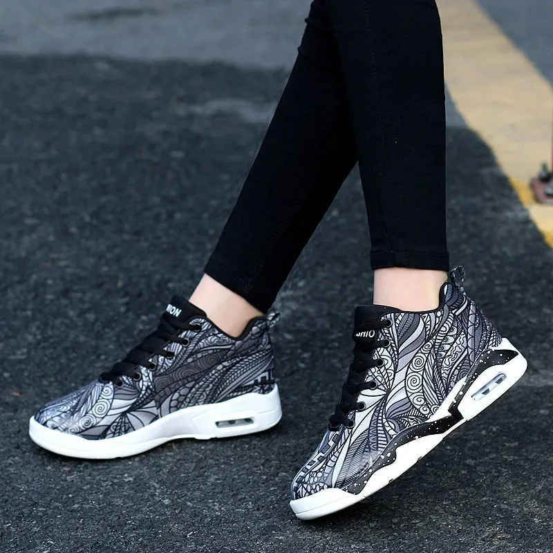 New Colorful Air Cushion Couple Plus Size Basketball Shoes