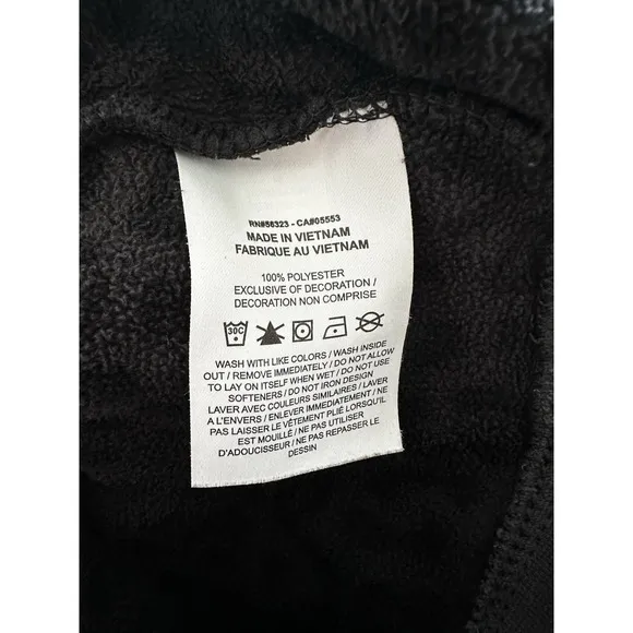 Nike Fleece Leopard Sweatshirt Medium Black Gold Swoosh Gorp Sporty Plush Casual