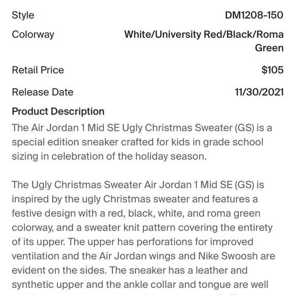 Nike Jordan 1. Ugly sweater sneakers