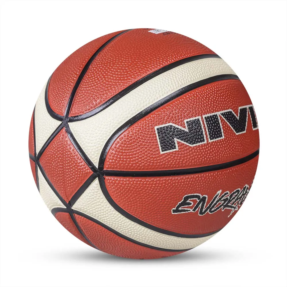 NIVIA ENGRAVER, Match Ball, 14 Panels, Soft Touch Rubber Cover Molded with Pebbled Texture , Butyl ThreadwoundedBladder, As per BFI Standard , Made for Tournaments , to Play on All Indoor & Outdoor Surfaces