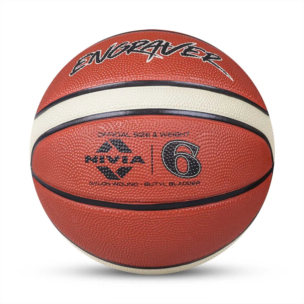 NIVIA ENGRAVER, Match Ball, 14 Panels, Soft Touch Rubber Cover Molded with Pebbled Texture , Butyl ThreadwoundedBladder, As per BFI Standard , Made for Tournaments , to Play on All Indoor & Outdoor Surfaces