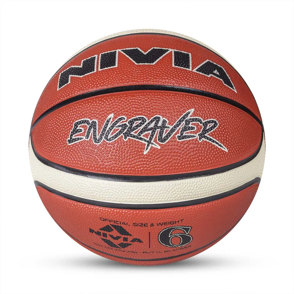 NIVIA ENGRAVER, Match Ball, 14 Panels, Soft Touch Rubber Cover Molded with Pebbled Texture , Butyl ThreadwoundedBladder, As per BFI Standard , Made for Tournaments , to Play on All Indoor & Outdoor Surfaces