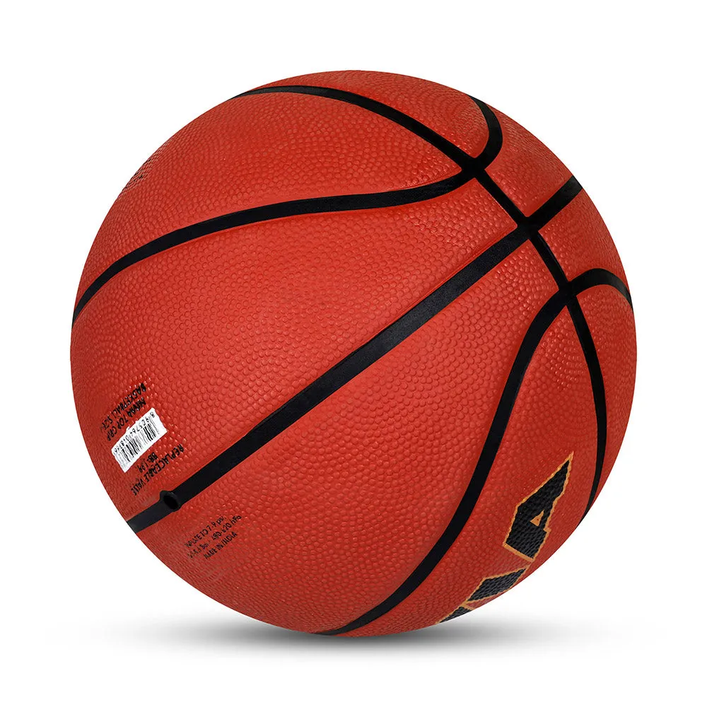 NIVIA TOPGRIP 3.0, Match Ball, 8 Panels, Soft Touch Rubber Cover Molded with Pebbled Texture , Butyl ThreadwoundedBladder, FIBA Level 2, Made for Tournaments , to Play on All Indoor & Outdoor Surfaces
