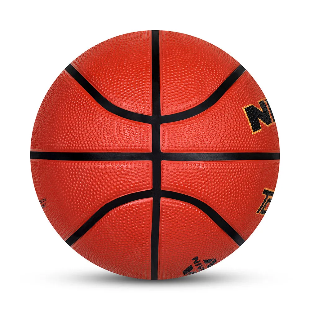 NIVIA TOPGRIP 3.0, Match Ball, 8 Panels, Soft Touch Rubber Cover Molded with Pebbled Texture , Butyl ThreadwoundedBladder, FIBA Level 2, Made for Tournaments , to Play on All Indoor & Outdoor Surfaces