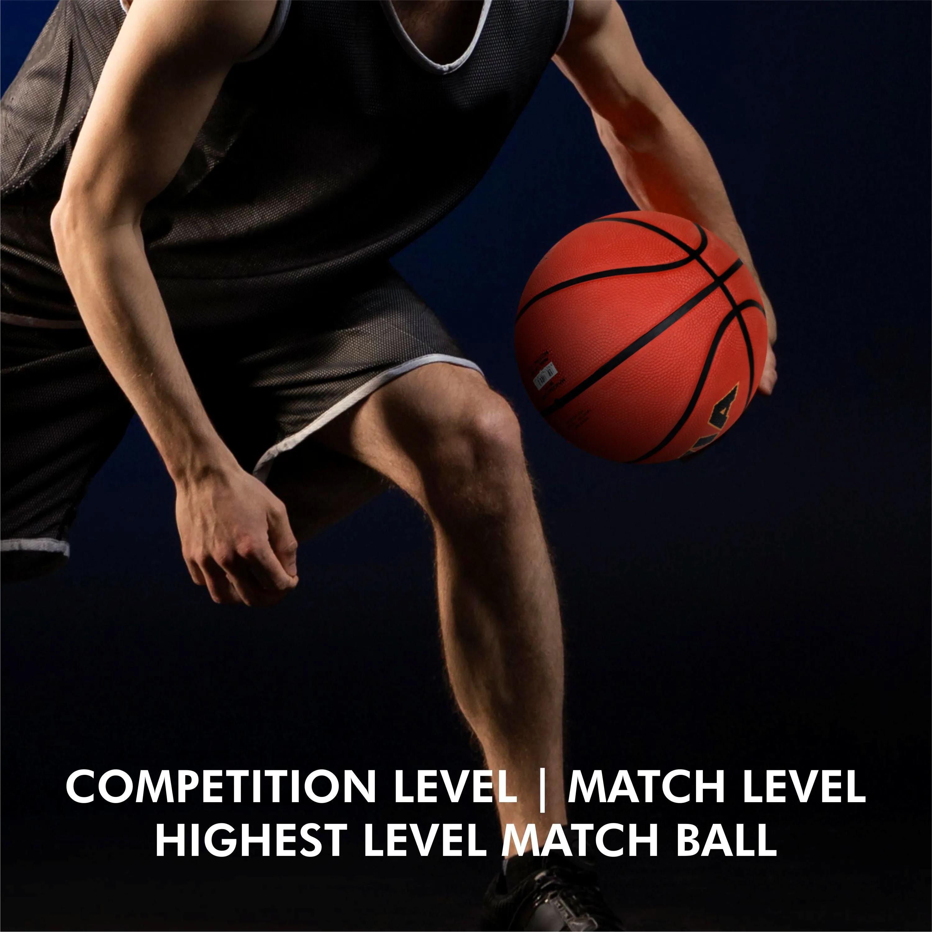 NIVIA TOPGRIP 3.0, Match Ball, 8 Panels, Soft Touch Rubber Cover Molded with Pebbled Texture , Butyl ThreadwoundedBladder, FIBA Level 2, Made for Tournaments , to Play on All Indoor & Outdoor Surfaces