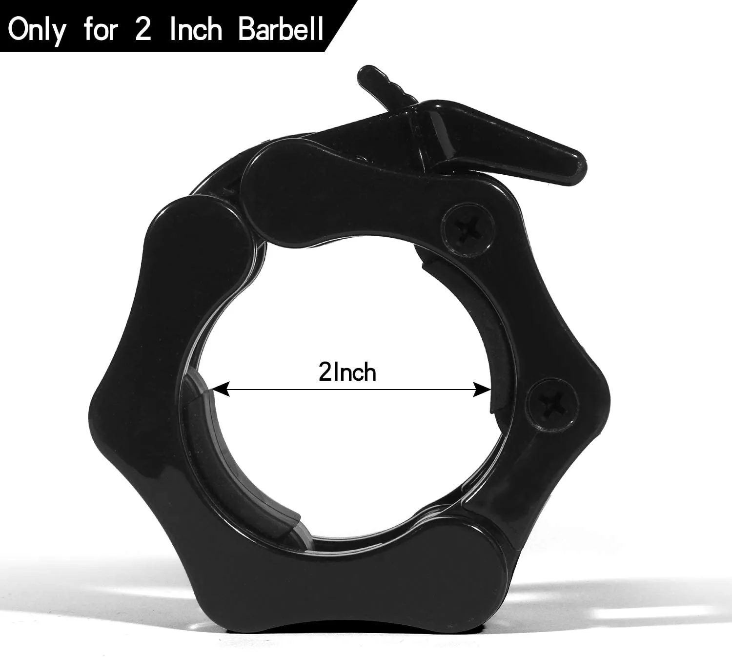 Non-slip Barbell Clamp Collars for 2-Inch Diameter Size