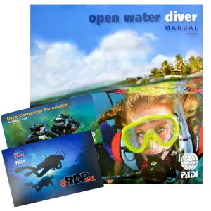 PADI Open Water Diver Manual with Access Card for eRDPml & Computer Simulator