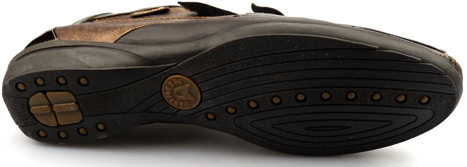 'PARNEL'women's double strap sneaker - Brown metallic