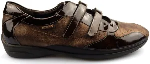 'PARNEL'women's double strap sneaker - Brown metallic