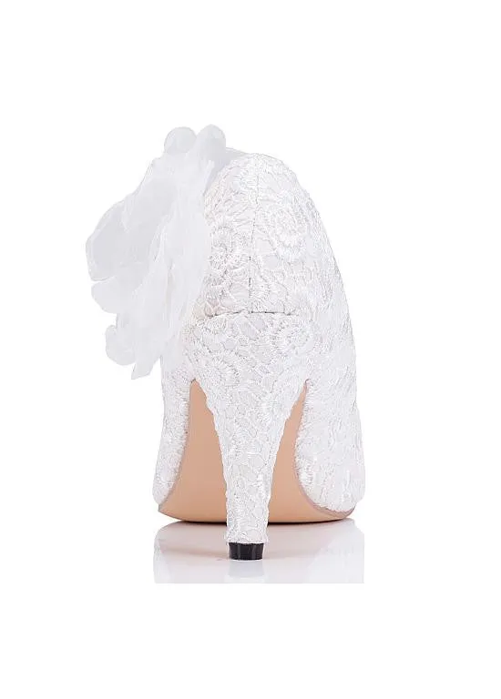 Party Shoes With Flowers & Rhinestones