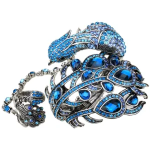Peacock Bangle Bracelet Women Jewelry
