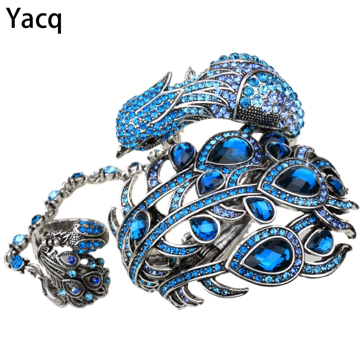 Peacock Bangle Bracelet Women Jewelry