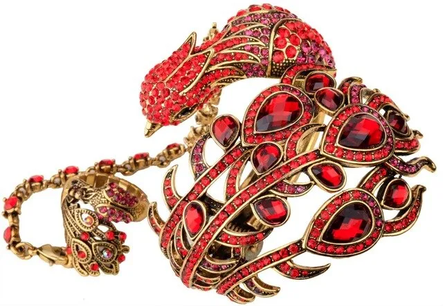 Peacock Bangle Bracelet Women Jewelry