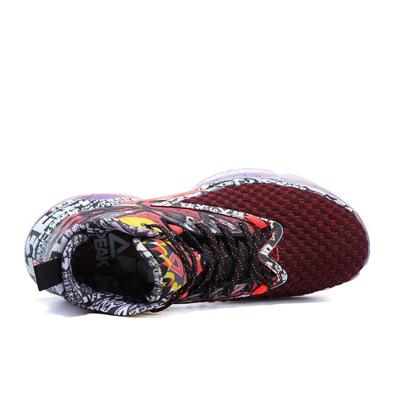 Peak TAICHI Basketball Shoes Men's Breathable Mesh Sneakers Non-Slip Wear-Resistant Sports Shoes Men Outdoor High-Top Basketball Shoes E03541A