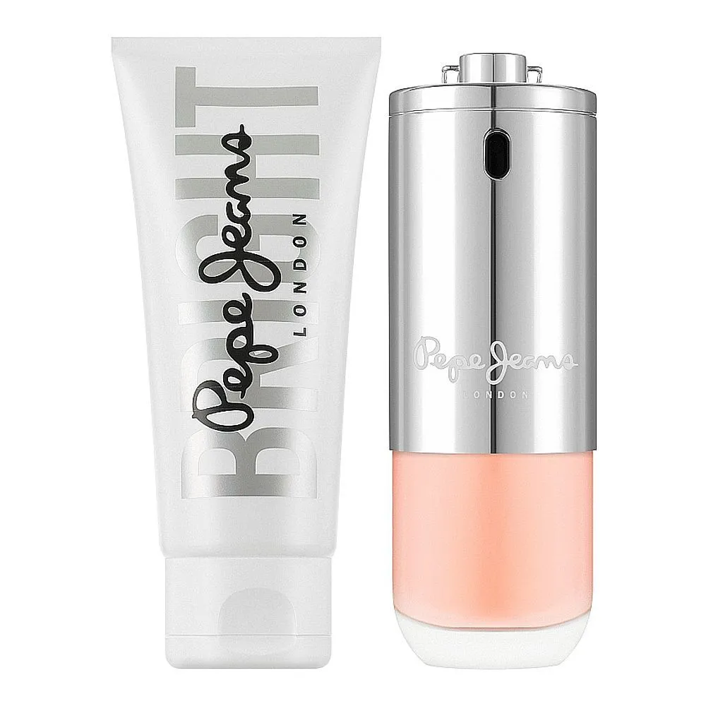 Pepe Jeans London Bright Gift Set, For Women, Eau de Parfum Natural Spray 80ml Body Lotion 80ml | Spain | Fragrance For Women