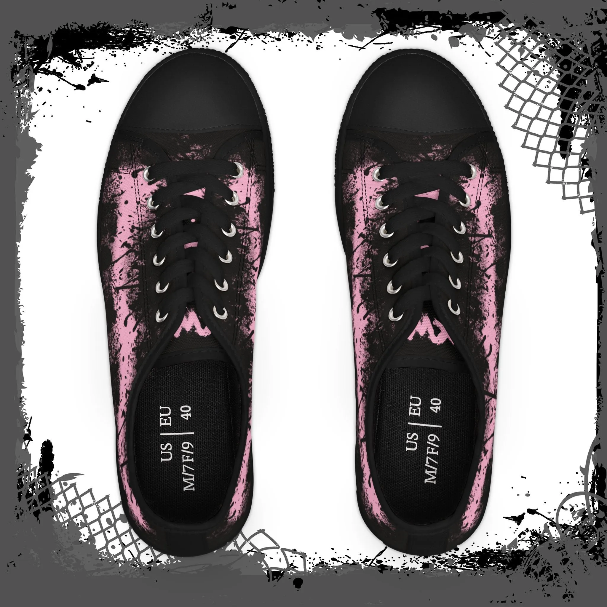 PNK/BLK Women's Alt "Ink'd" Low Tops