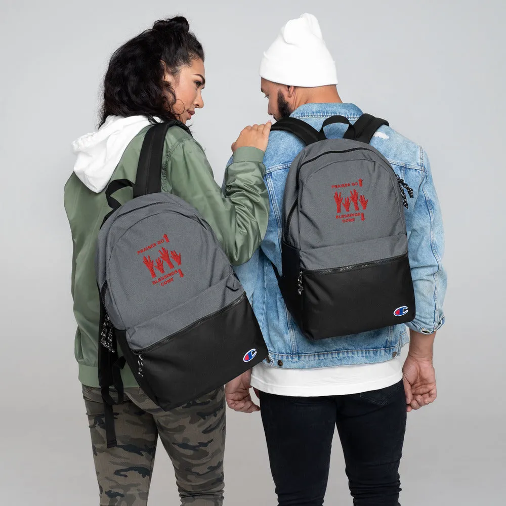 Praises Up Embroidered Champion Backpack