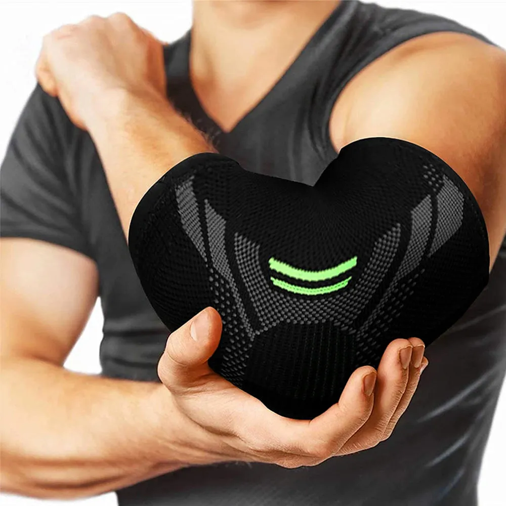 Premium Elbow Support Brace for Sports, Tennis, Golf & Basketball - Elastic Compression Sleeve, Anti-Slip Design for Elbow Pain Relief, Arthritis & Tendonitis Protection, Unisex, 1PC