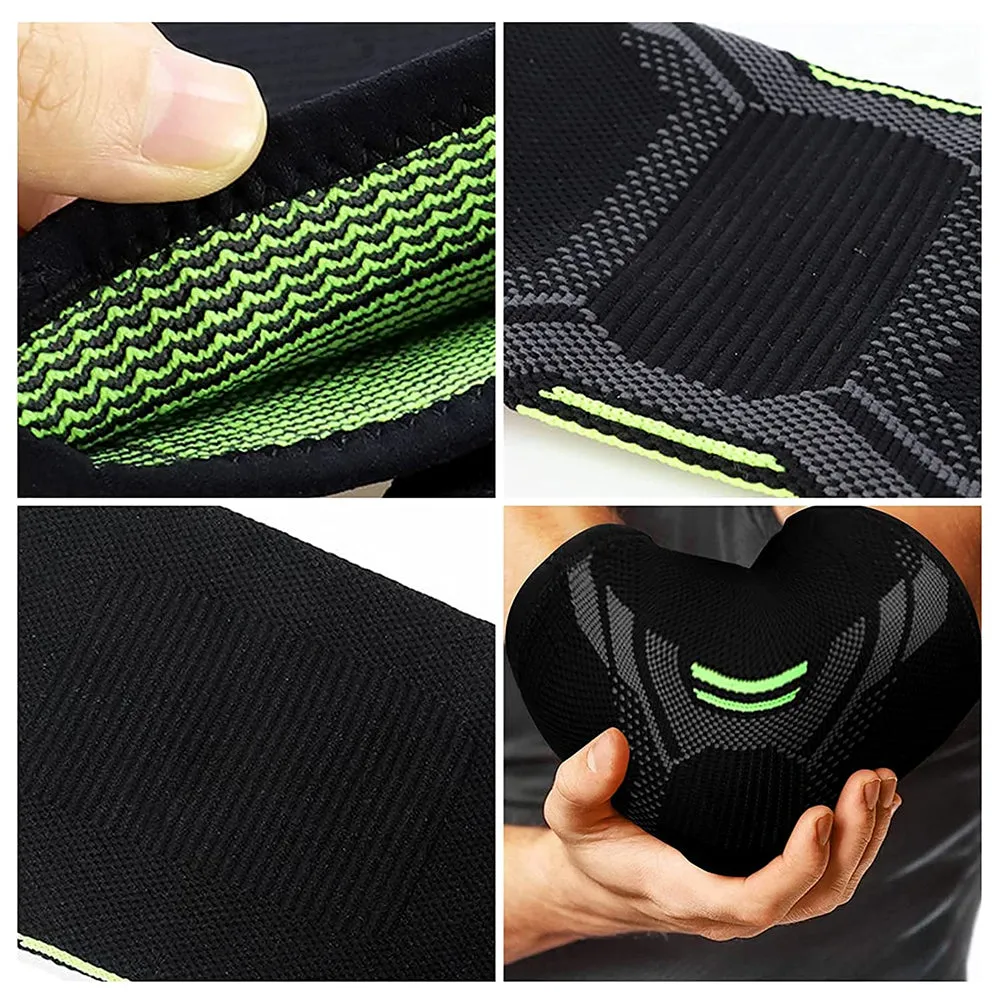 Premium Elbow Support Brace for Sports, Tennis, Golf & Basketball - Elastic Compression Sleeve, Anti-Slip Design for Elbow Pain Relief, Arthritis & Tendonitis Protection, Unisex, 1PC