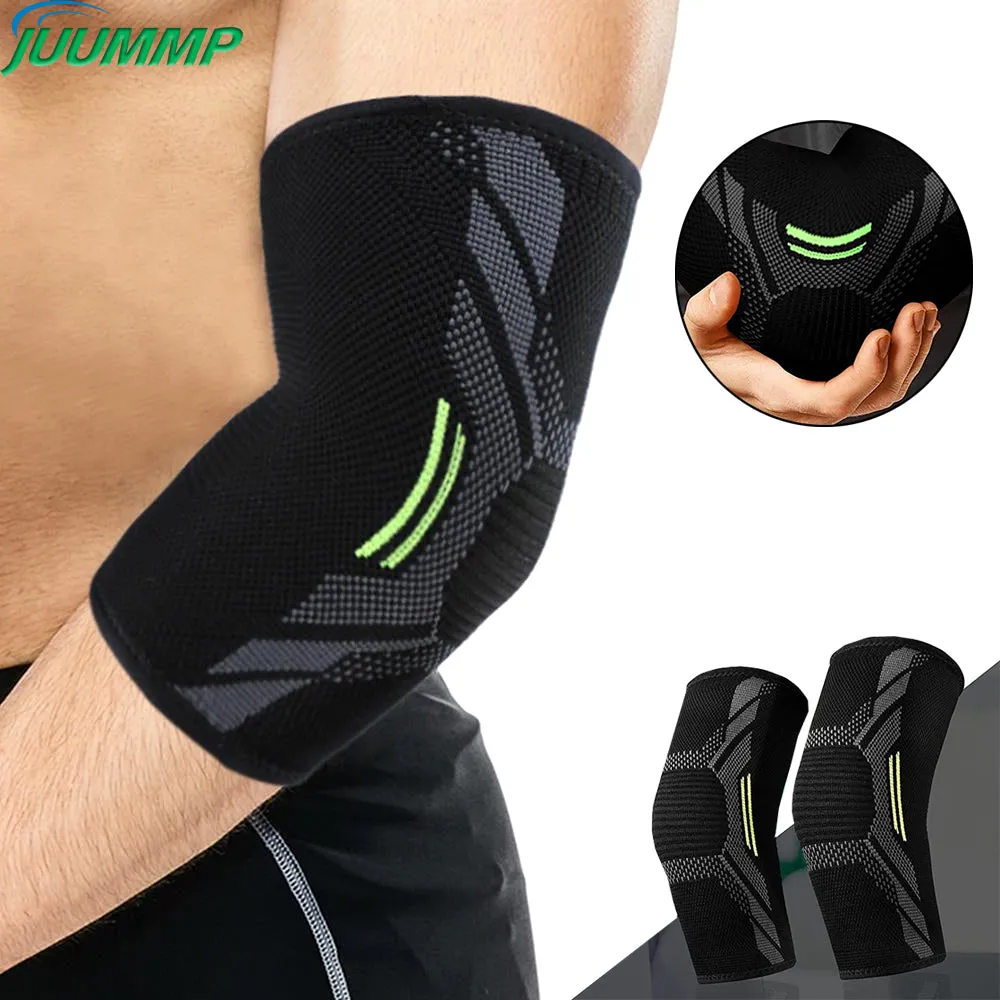 Premium Elbow Support Brace for Sports, Tennis, Golf & Basketball - Elastic Compression Sleeve, Anti-Slip Design for Elbow Pain Relief, Arthritis & Tendonitis Protection, Unisex, 1PC