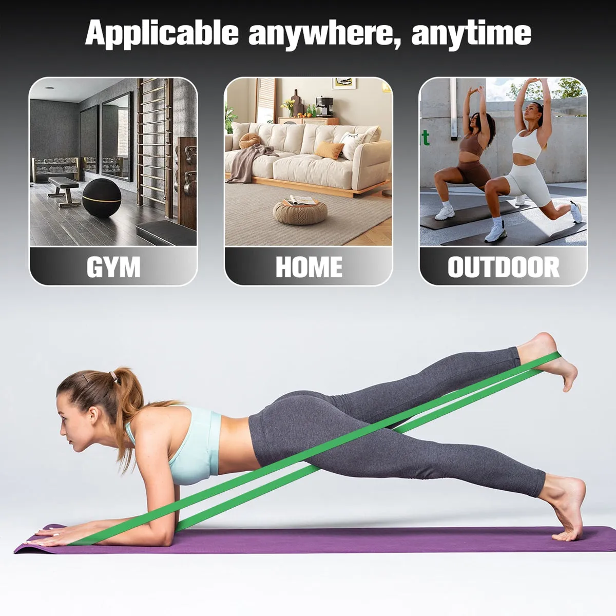 Pull Up Resistance Bands with Carry Bag (Set of 5)