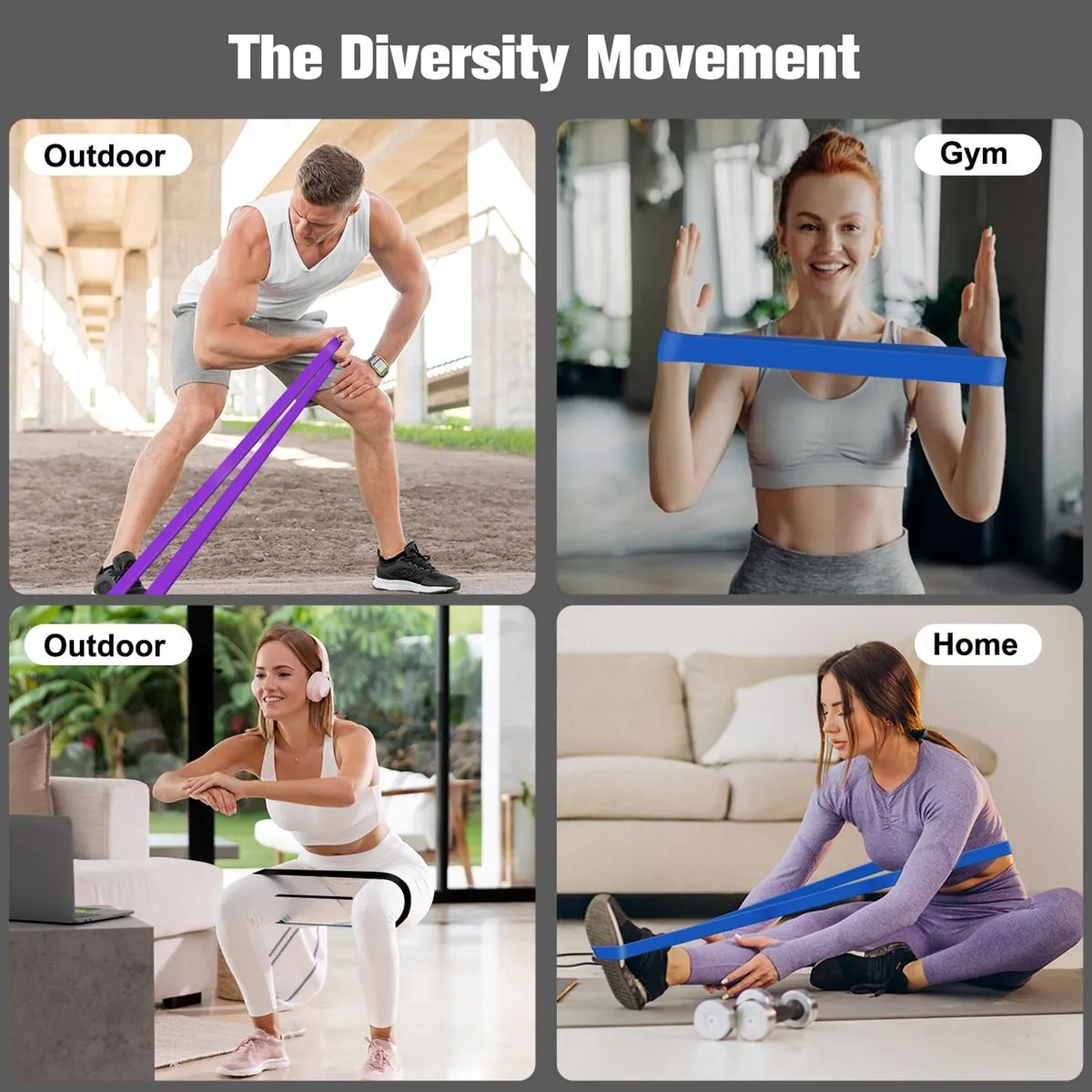 Pull Up Resistance Bands with Carry Bag (Set of 5)