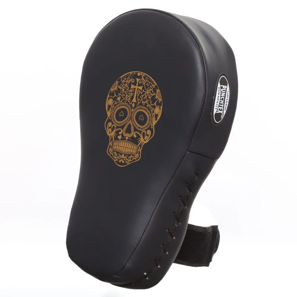 Punch Equipment COLLECTORS ITEM Gold Skull Urban Thai Kick Pads