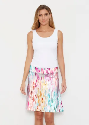 Rainbow Rain (16227) ~ Silky Brenda Skirt 21 inch