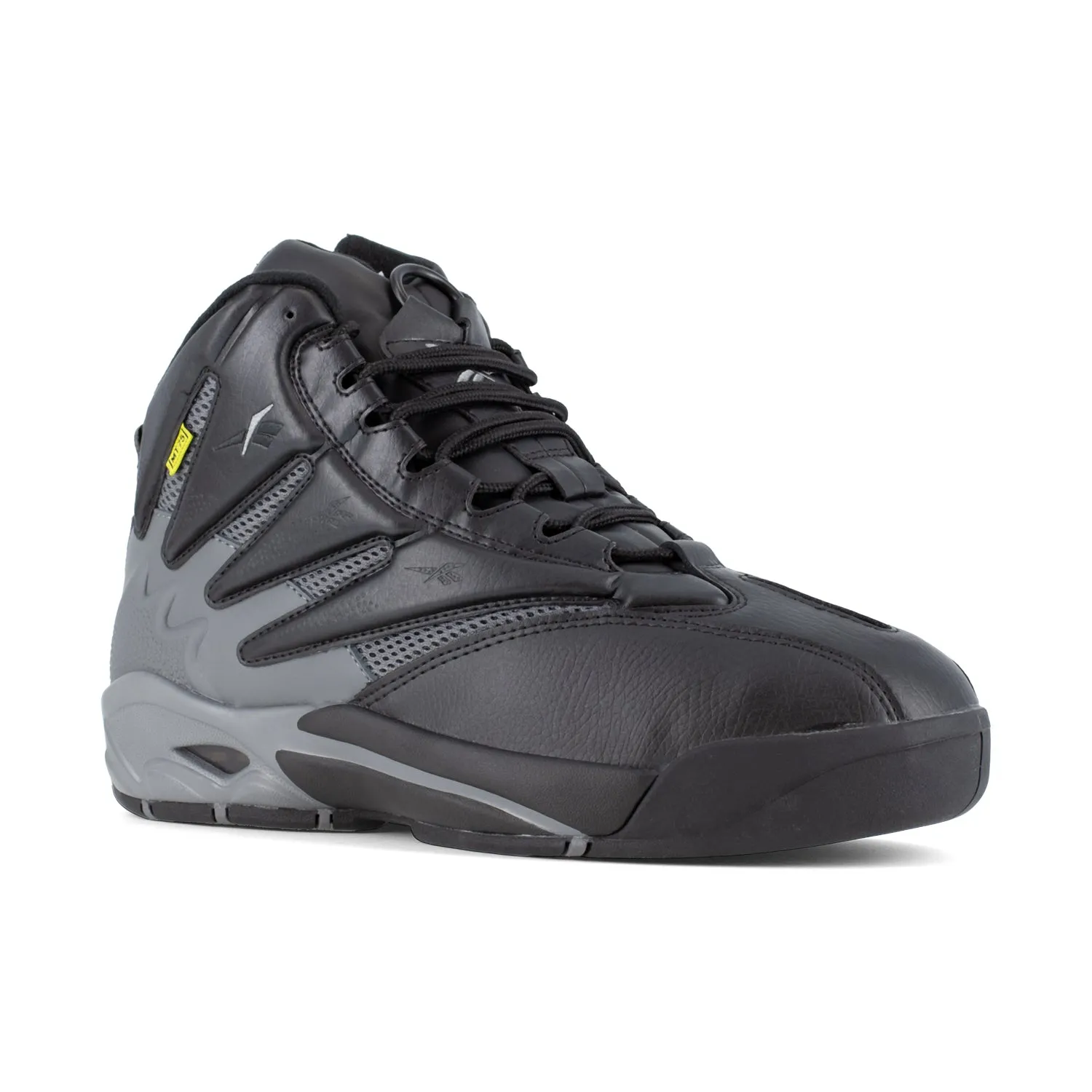 Reebok Mens The Blast Black/Dark Gray Leather MetGuard Work Shoes 10.5 W
