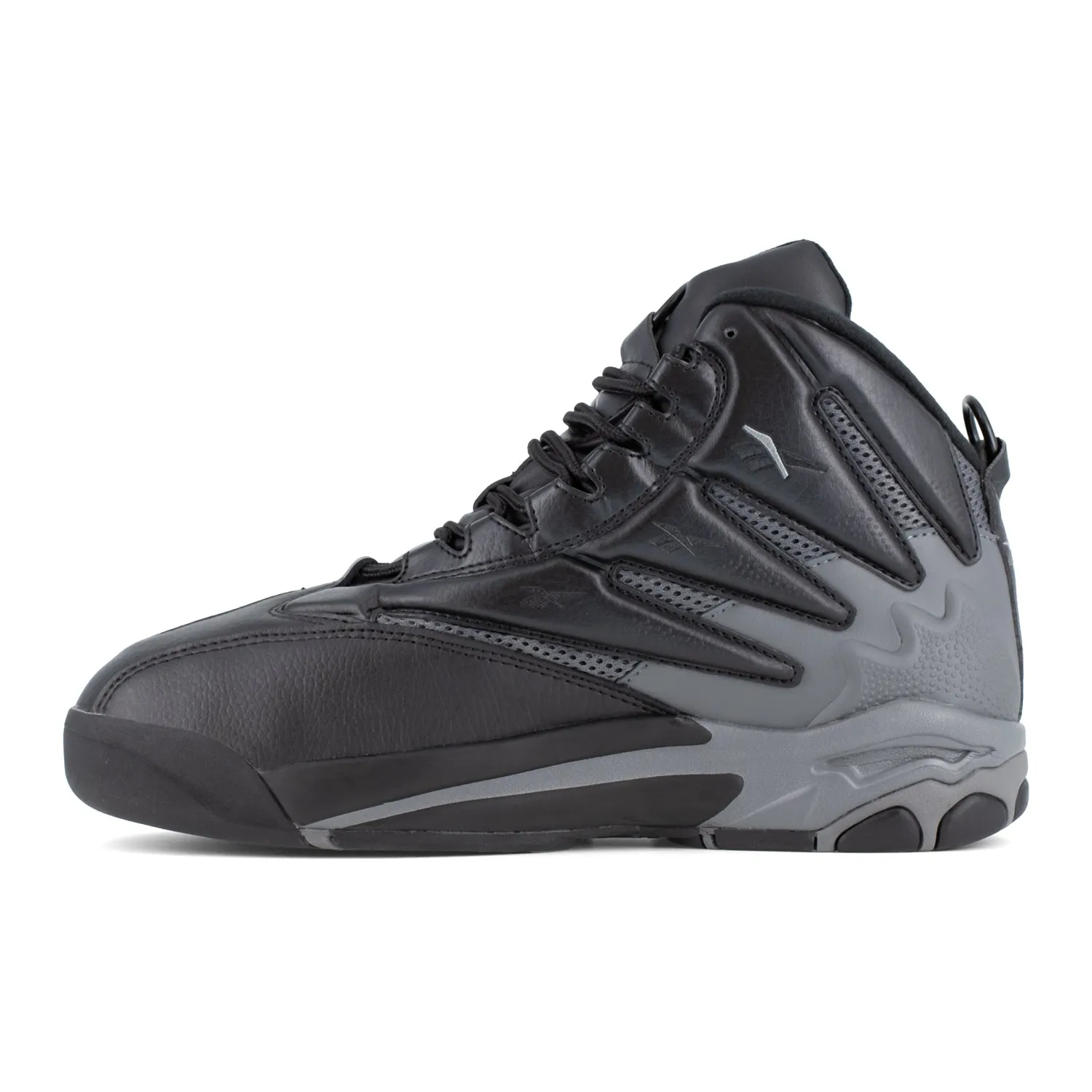 Reebok Mens The Blast Black/Dark Gray Leather MetGuard Work Shoes 10.5 W
