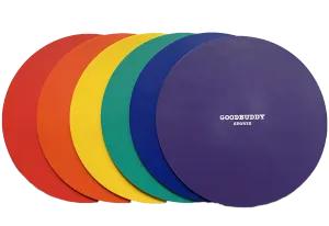 Rubber Coloured Circles/Set x 6